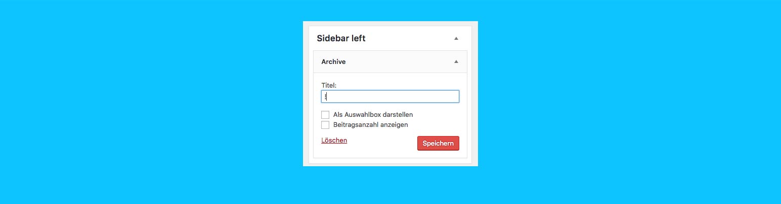 „Widget Title entfernen“-Plugin für WordPress