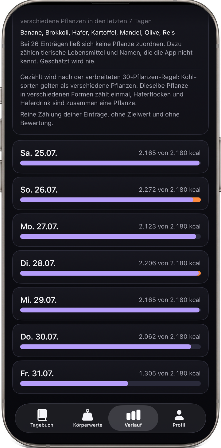 Rückblick-Ansicht einer von inventivo entwickelten iOS-App