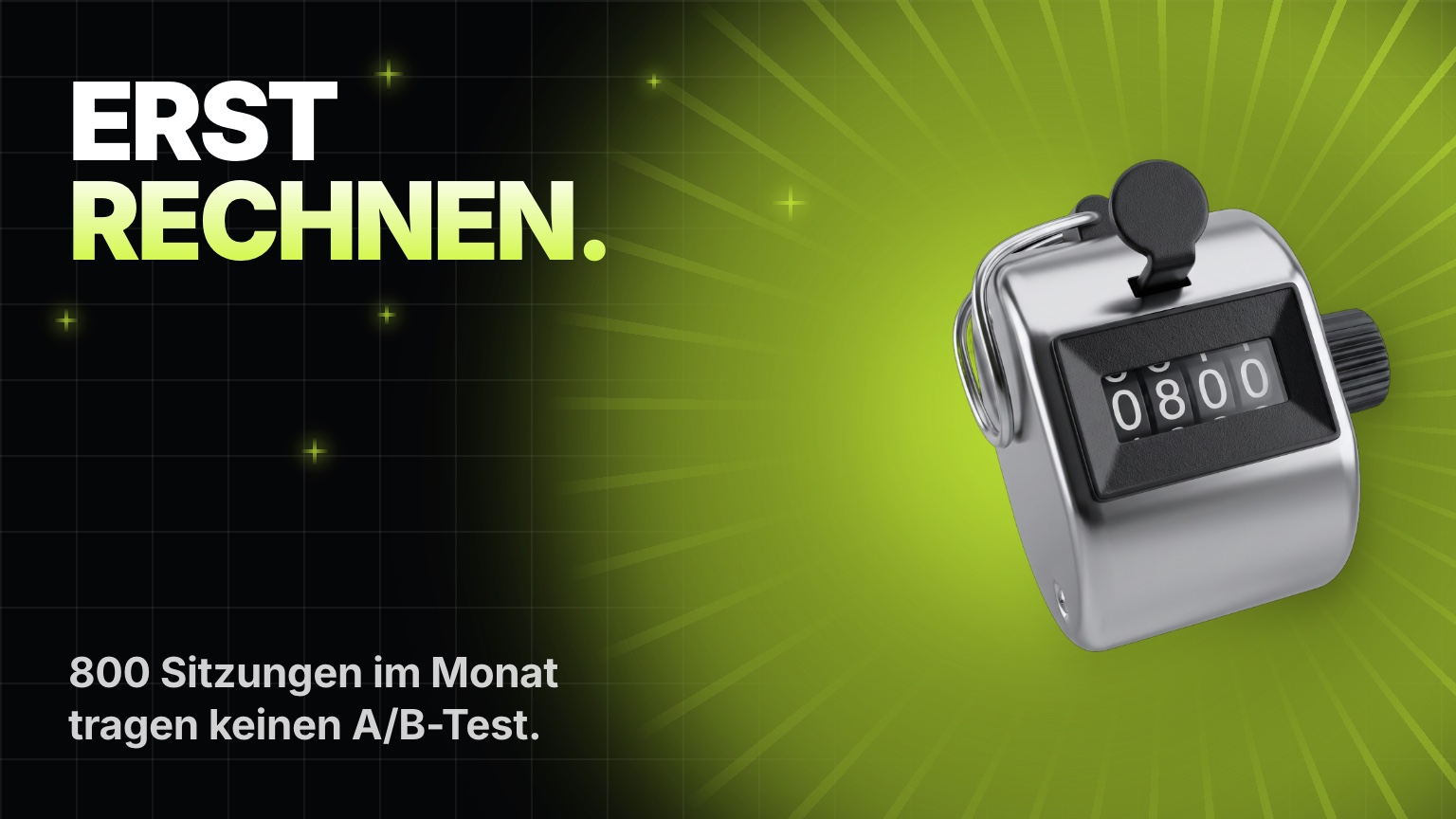 Conversion Rate Optimierung: Schaubild zur Fallzahl, die ein belastbarer A/B-Test braucht